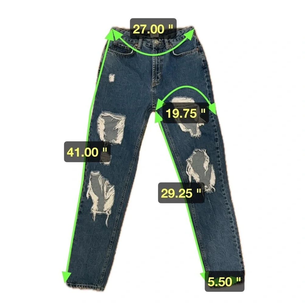 BDG Urban Outfitters Mom High Rise Distressed Jeans-W 26 Y2K